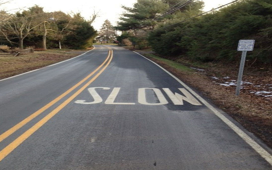 The sign was right there in the road.